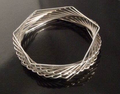 Bent Knudsen, unususal and rare silver bangle, Denmark, circa 1975 (Ref S+2122) SOLD - Image 3