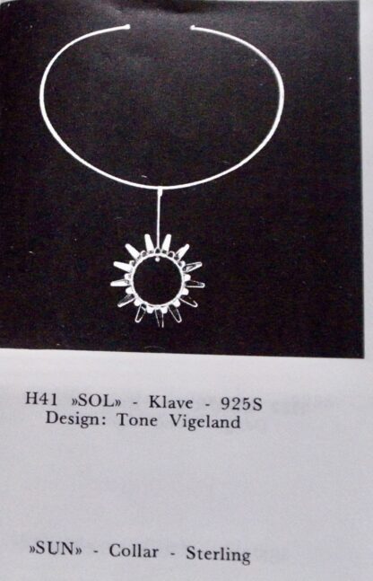 Tone Vigeland for Norway Design Plus Studios, Sun pendant on a neck ring, Norway, circa 1968 (Ref S+2132) SOLD - Image 8