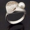 Hermann Siersbol, cultured pearl set silver ring, Denmark, circa 1980 (Ref S+2094) SOLD - Image 4