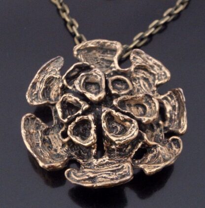 Else and Paul Hughes, cast bronze pendant on chain, Norway, circa 1970 (Ref S+2081) SOLD