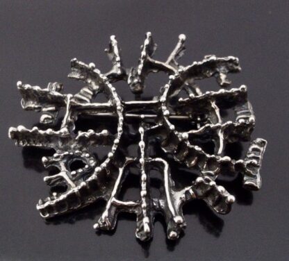 Else and Paul Hughes, cast silver pendant brooch, Norway, circa 1968 (Ref S+2137)