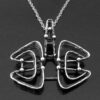Else and Paul Hughes, cast silver pendant on chain, Norway, circa 1968 (Ref S+2136) SOLD