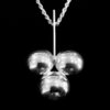 OS, unknown maker, rhodonite bead set silver pendant on chain, circa 1975 (Ref S+2144) - Image 4