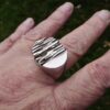 Guy Watson, impressive brutalist silver ring, London 1971 (Ref S+2145) SOLD - Image 10