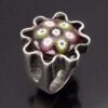 Caithness Glass, millefiori glass set silver ring, Sheffield 1973 (Sheffield Assay Office bicentenary date letter) (Ref S+2149) SOLD - Image 3