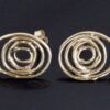 Jane Watling of Lacock, pair of 9 carat gold oval 'Montana Swirl' earrings, London 2011 (Ref S+2153) SOLD