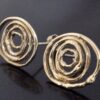 Jane Watling of Lacock, pair of 9 carat gold oval 'Montana Swirl' earrings, London 2011 (Ref S+2153) SOLD - Image 3