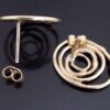 Jane Watling of Lacock, pair of 9 carat gold oval 'Montana Swirl' earrings, London 2011 (Ref S+2153) SOLD - Image 4