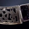 John Hart of Iona, Celtic amethyst set silver necklace, Edinburgh 1968 (Ref S+2151) - Image 7