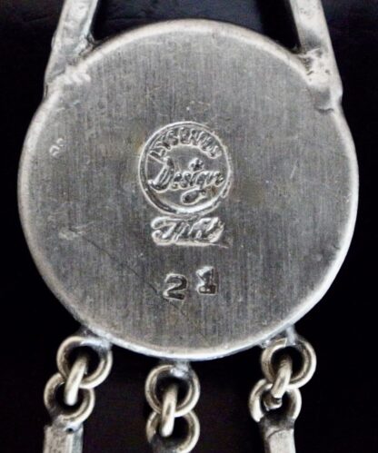 Lysgards Design, ceramic set pewter pendant and chain, Denmark, circa 1970 (Ref S+2077) SOLD - Image 4
