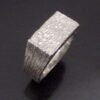 AG or AC, maker unknown, silver ring, London 1972 (Ref S+2161) - Image 2