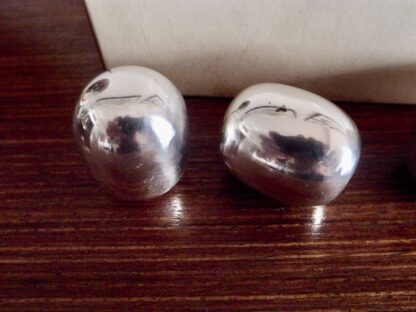 Piet Hein for Skjøde of Skjern, boxed set of four electroplated 'Super egg' drink coolers, Denmark, circa 1975 (Ref S+2110) - Image 4