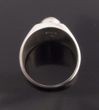 A. Dragsted, crackled quartz set silver ring, Denmark, circa 1975 (Ref S+2116) - Image 3