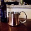 Henning Koppel for Georg Jensen, copper and steel 'Taverna' mug, Denmark, 1970s (Ref S+2180) SOLD