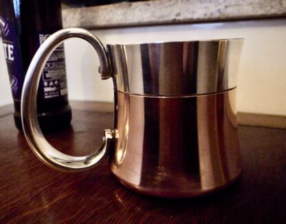 Henning Koppel for Georg Jensen, copper and steel 'Taverna' mug, Denmark, 1970s (Ref S+2180) SOLD - Image 4