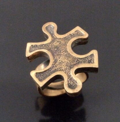 Pentti Sarpaneva, rare bronze puzzle piece ring, Finland, circa 1970 (Ref S+2223) SOLD