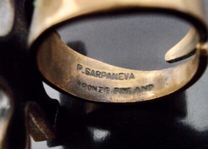 Pentti Sarpaneva, rare bronze puzzle piece ring, Finland, circa 1970 (Ref S+2223) SOLD - Image 8