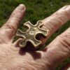 Pentti Sarpaneva, rare bronze puzzle piece ring, Finland, circa 1970 (Ref S+2223) SOLD - Image 7