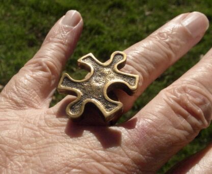 Pentti Sarpaneva, rare bronze puzzle piece ring, Finland, circa 1970 (Ref S+2223) SOLD - Image 7