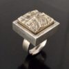 Hermann Siersbol, silver and silver gilt brutalist ring, Denmark, circa 1985 (Ref S+2221) - Image 2