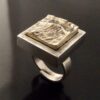 Hermann Siersbol, silver and silver gilt brutalist ring, Denmark, circa 1985 (Ref S+2221) - Image 3