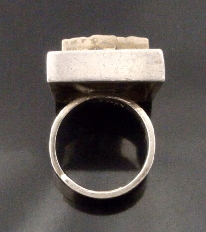 Hermann Siersbol, silver and silver gilt brutalist ring, Denmark, circa 1985 (Ref S+2221) - Image 6