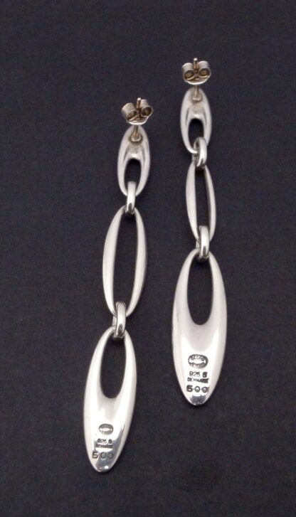 Regitze Overgaard for Georg Jensen, pair of silver 'Zephyr' drop earrings, #500, Denmark, pre 2012 (Ref S+2238) SOLD - Image 4