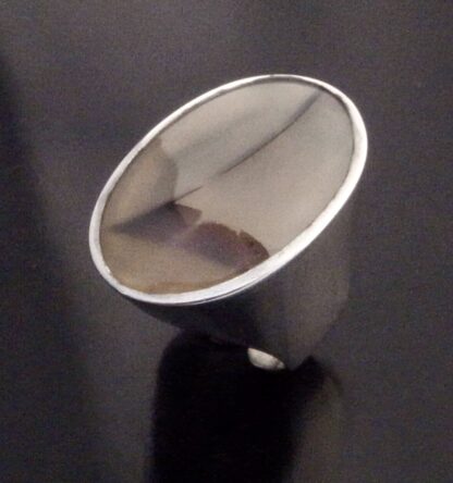 Allan Børge Larsen, agate set silver ring, Denmark, circa 1970 (Ref S+2215) - Image 3