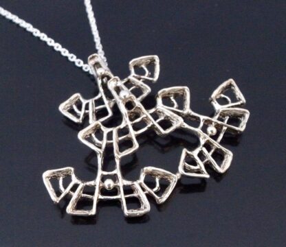 Else and Paul Hughes, cast silver pendant on chain, Norway, circa 1968 (Ref S+2203)