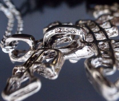 Else and Paul Hughes, cast silver pendant on chain, Norway, circa 1968 (Ref S+2203) - Image 5