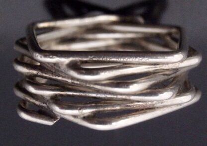 Bent Knudsen, unususal and rare silver ring, Denmark, circa 1975 (Ref S+2194) - Image 7