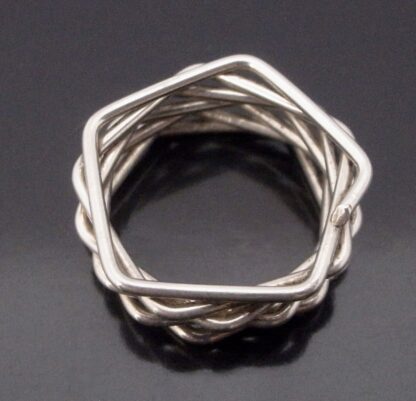 Bent Knudsen, unususal and rare silver ring, Denmark, circa 1975 (Ref S+2194) - Image 5