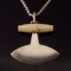 Jens Tage Hansen, bone and silver 'Ulu' pendant, Denmark, circa 2000 (Ref S+2214) SOLD