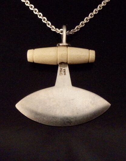 Jens Tage Hansen, bone and silver 'Ulu' pendant, Denmark, circa 2000 (Ref S+2214) SOLD - Image 7