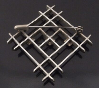Anonymous, spectrolite set 830 standard silver brooch, possibly Finland, circa 1975 (Ref S+2210) - Image 5