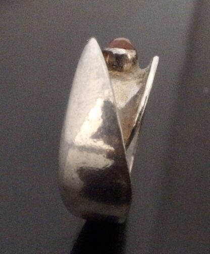 GIFA, carnelian set silver ring, Denmark, circa 1975 (Ref S+2191) - Image 2