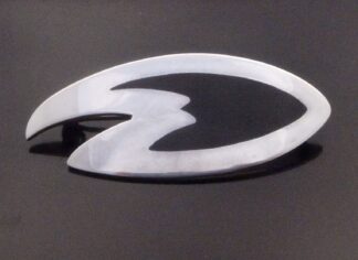 Kai Erling Feiling, black enamel and silver brooch, Denmark, circa 1965 (Ref S+2181HH)