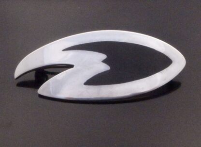 Kai Erling Feiling, black enamel and silver brooch, Denmark, circa 1965 (Ref S+2181HH)