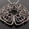 Else and Paul Hughes, cast silver pendant on chain, Norway, circa 1968 (Ref S+2202) - Image 4