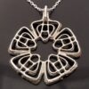 Else and Paul Hughes, cast silver pendant on chain, Norway, circa 1968 (Ref S+2202) - Image 5