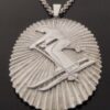 Stuart Devlin, silver 'Skier' pendant on chain, London 1976 (Ref S+2239) - Image 4