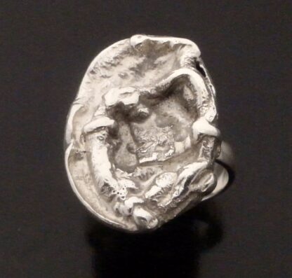 Kirsten Fjord, silver brutalist ring, Denmark, circa 1985 (Ref S+2230) - Image 4