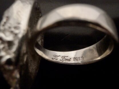Kirsten Fjord, silver brutalist ring, Denmark, circa 1985 (Ref S+2230) - Image 6