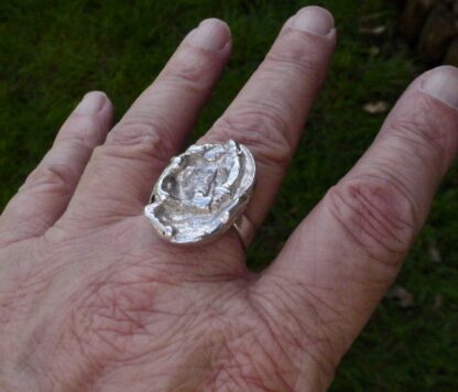 Kirsten Fjord, silver brutalist ring, Denmark, circa 1985 (Ref S+2230) - Image 8