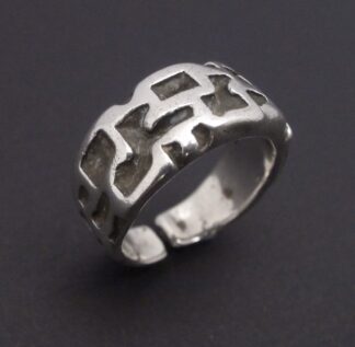 Else Berntsen Hughes, cast silver ring, Norway, circa 1982 (S+2252)