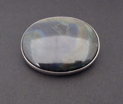 Kalevala Koru, spectrolite set silver brooch, Finland, circa 1990 (Ref S+2209)