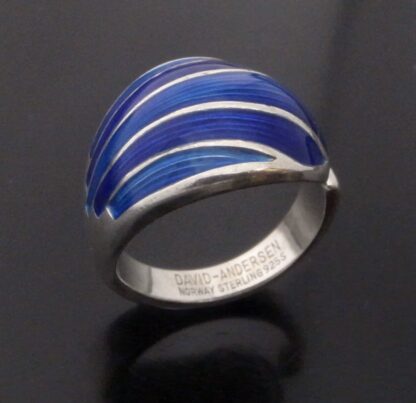 David-Andersen, enamel and silver ring, Norway, circa 1975 (Ref S+2267)