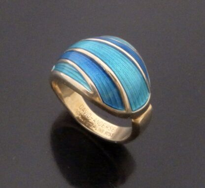 David-Andersen, enamel and silver gilt ring, Norway, circa 1975 (Ref S+2269)
