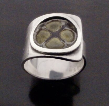 Pierre Marchand, enamelled silver ring, London 1963 (Ref S+2289)