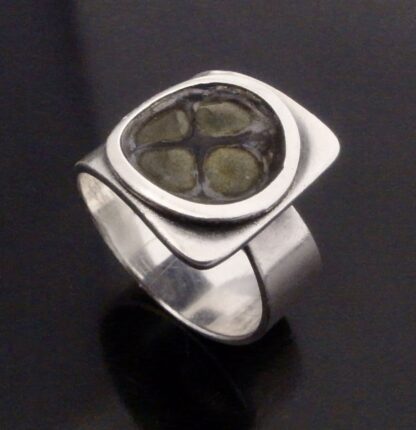 Pierre Marchand, enamelled silver ring, London 1963 (Ref S+2289) - Image 2